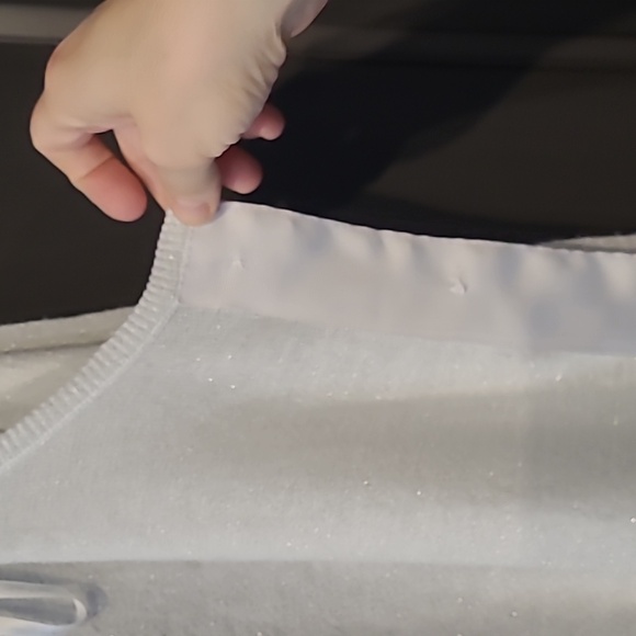 Calvin Klein silver cardigan slight crop, sparkly cover up. - Picture 10 of 11